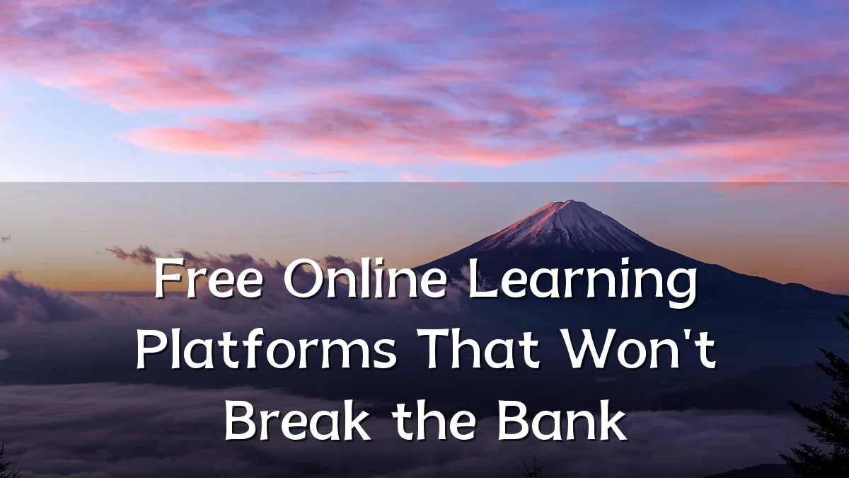 Free Online Learning Platforms That Won't Break the Bank