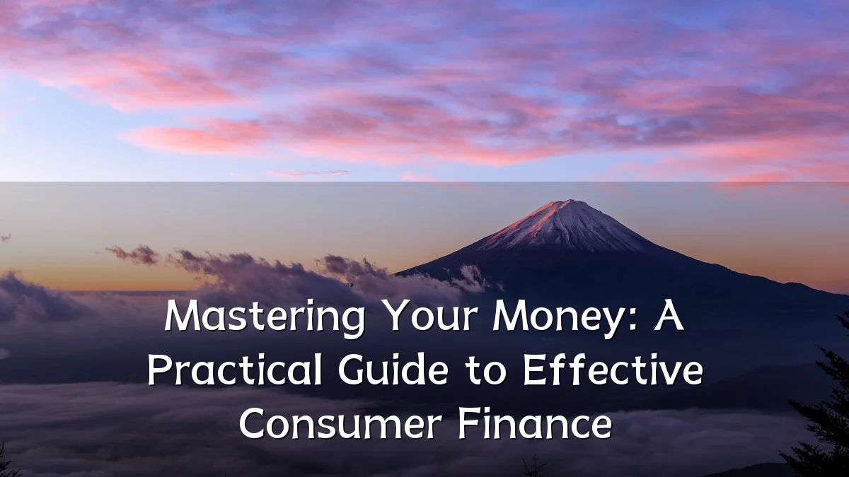 Mastering Your Money: A Practical Guide to Effective Consumer Finance