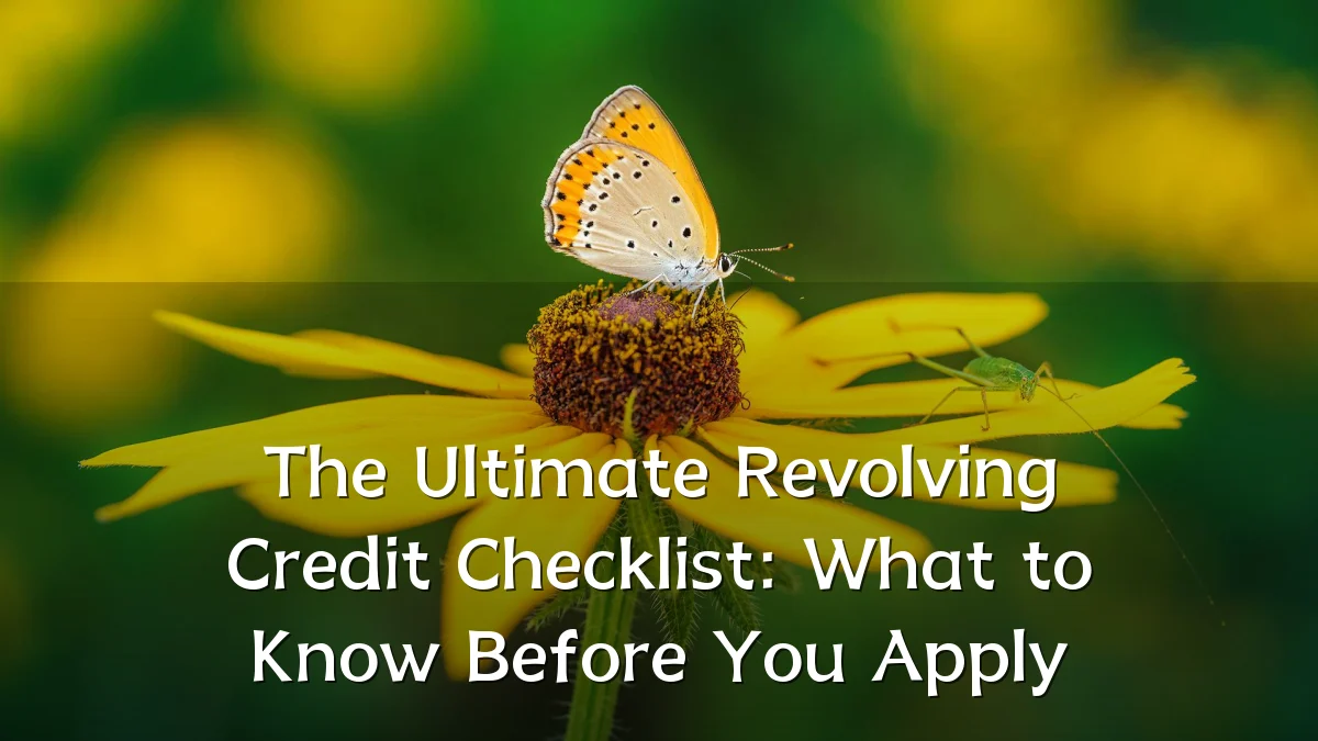 The Ultimate Revolving Credit Checklist: What to Know Before You Apply
