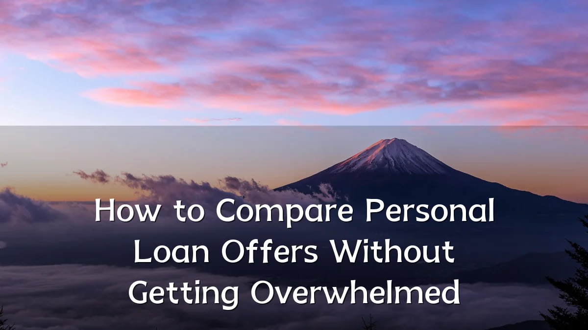 How to Compare Personal Loan Offers Without Getting Overwhelmed