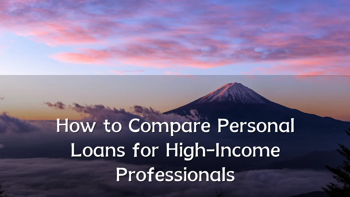 How to Compare Personal Loans for High-Income Professionals