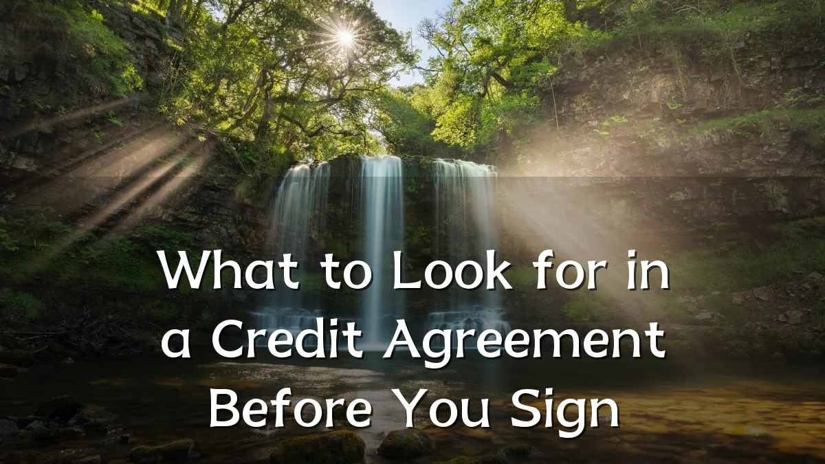 What to Look for in a Credit Agreement Before You Sign