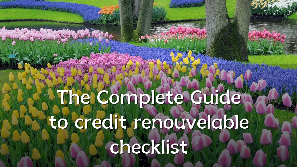 The Complete Guide to credit renouvelable checklist